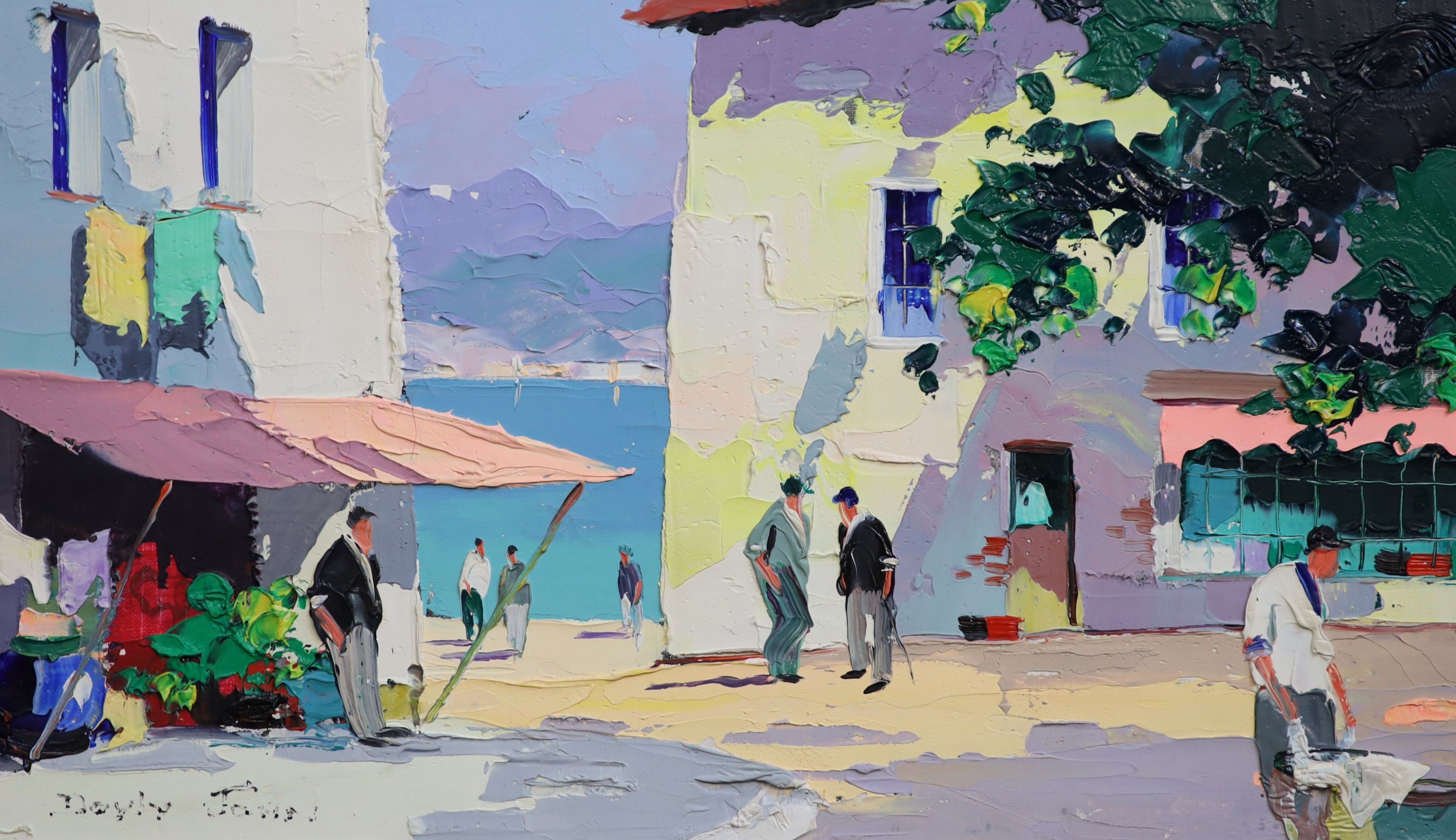 Cecil Rochfort D'Oyly John (1906-1993), Beaulieu near Nice, S of France, oil on canvas, 22 x 37cm